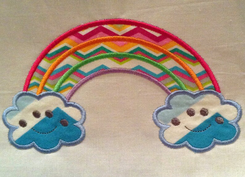 RAINBOW Applique Design Instant Download Digital File Etsy