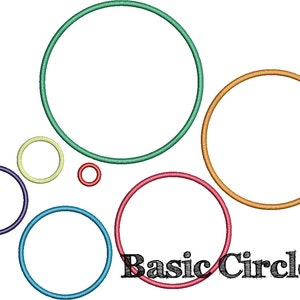 Diseño básico de la aplicación del círculo - Descarga instantánea del archivo digital - Bordado de la máquina