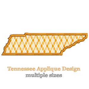 TENNESSEE - Applique Design - Machine Embroidery - Multiple Sizes - Instant Download