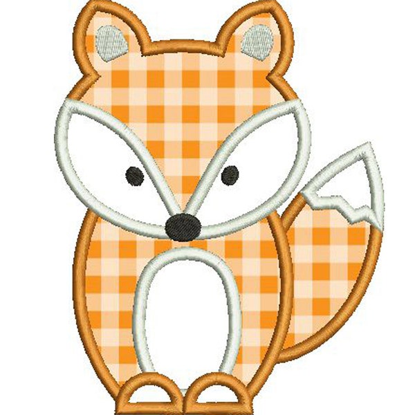 FOX Applique Design - Instant Download Digital File - Machine Embroidery