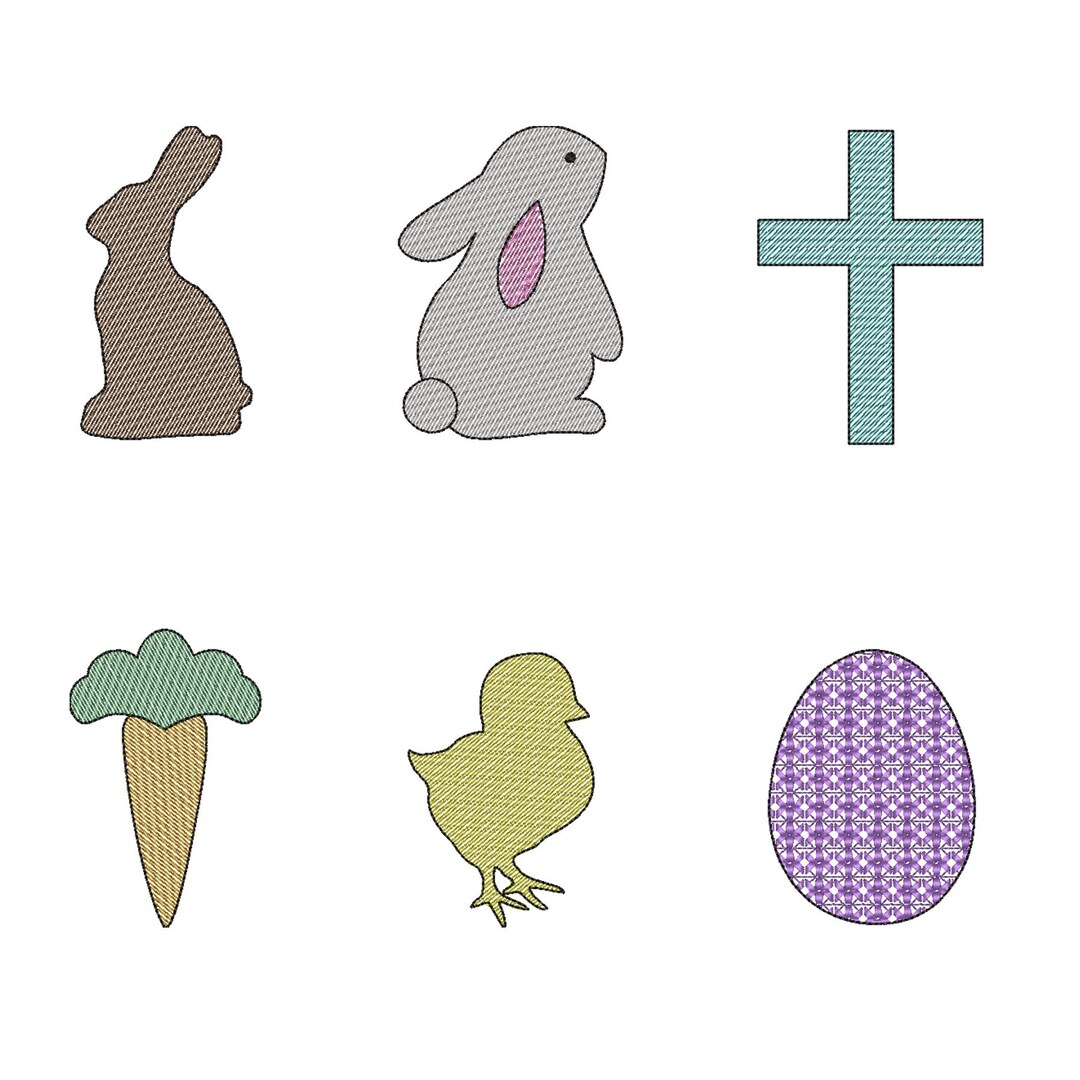 SPRING EASTER - Mini Sketch Embroidery Designs - Machine Embroidery ...