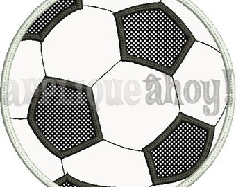 SOCCER BALL Applique Design - sofortiger Download Digitaldatei - Maschinenstickerei