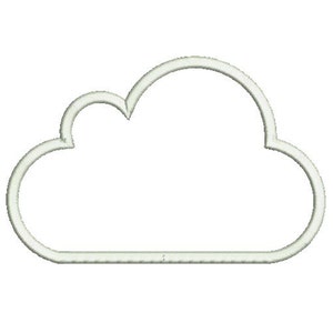 Könnte beinhalten: Eine weiße Umrandung einer Wolkenform.