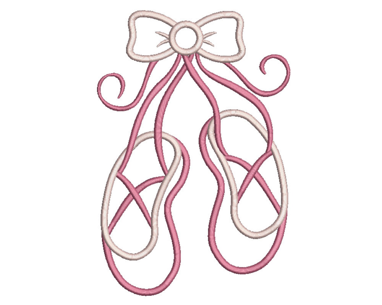 ballet shoes applique design - machine embroidery - instant download - 4x4, 5x7, 6x10, 8x12