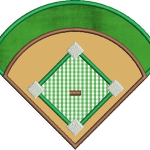 BASEBALL DIAMOND Applique - Descarga instantánea de archivo digital - Mecanizado bordado