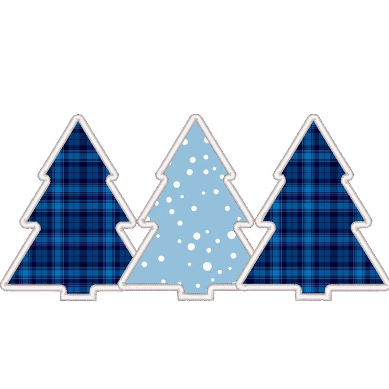TREES APPLIQUE DESIGN Machine Embroidery Design Instant Etsy