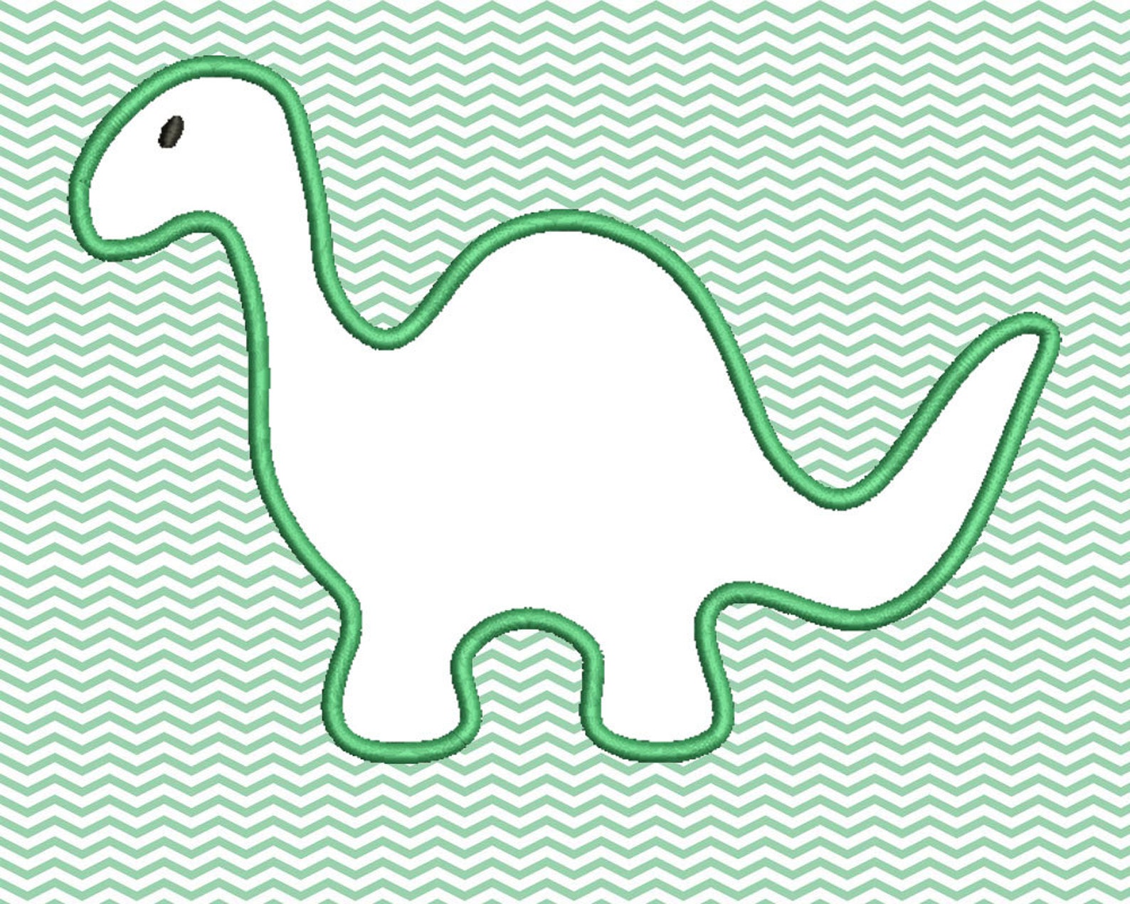 DINOSAUR BRONTOSAURUS Applique Design Machine Embroidery | Etsy