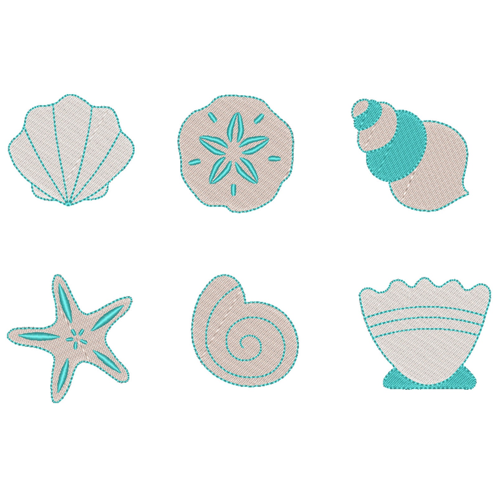 SEA SHELLS EMBROIDERY Bundle - Machine Embroidery - Multiple Design ...