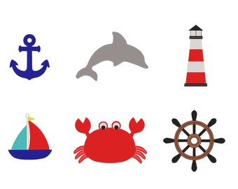 NAUTICAL Stickerei BUNDLE - Maschine Stickerei - mehrere Designs und Größen - sofortiger digitaler Download