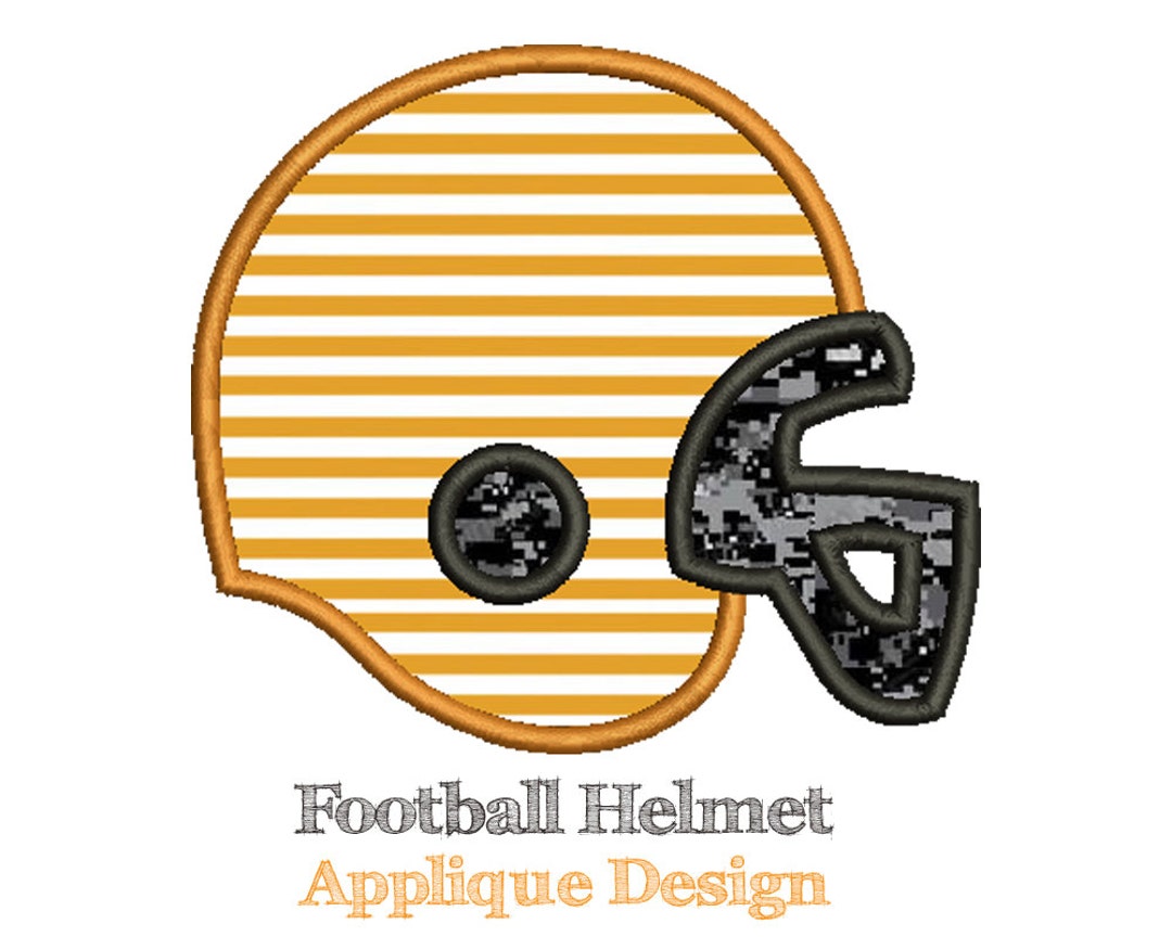 FOOTBALL HELMET Applique Design Machine Embroidery Etsy