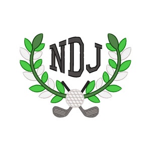 GOLF FRAME for MONOGRAMING - Machine Embroidery Design - Instant Digital Download