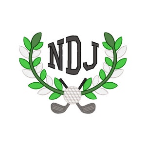 GOLF FRAME for MONOGRAMING - Machine Embroidery Design - Instant Digital Download