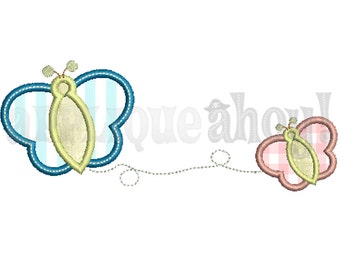 BUTTERFLY Applique Design - Instant Download Digital File - Machine Embroidery