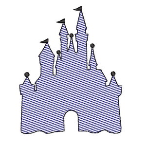 Burg - Skizze Stickerei design - mehrere Größen - Instant Digital Download - Maschinenstickerei - Princess Castle Stickerei