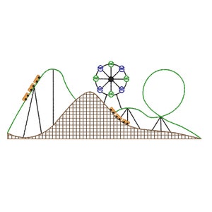 AMUSEMENT PARK - Machine Embroidery - Instant Digital Download