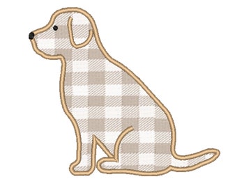 LABRADOR DOG APPLIQUE Design - Machine Embroidery - Instant Digital Download - Multiple Sizes