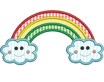 Rainbow Applique Machine Embroidery Design Digital Pattern Instant ...