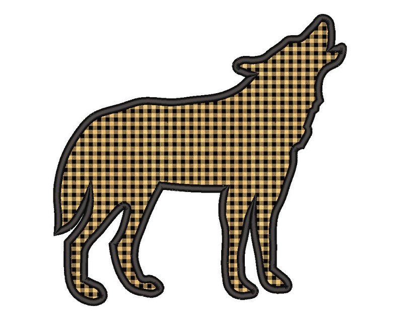 COYOTE Silhouette APPLIQUE Design Machine Embroidery Etsy
