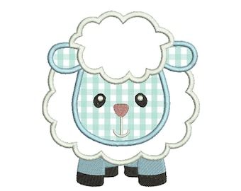 SHEEP Applique Design - Machine Embroidery - Instant Download Digital File - Multiple Sizes