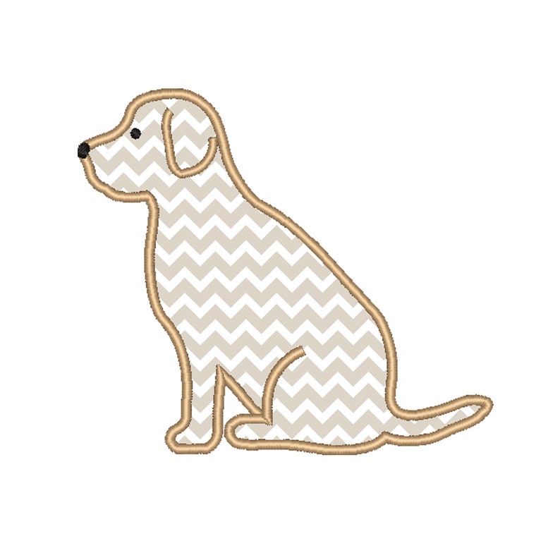 LABRADOR DOG APPLIQUE Design Machine Embroidery Instant Etsy