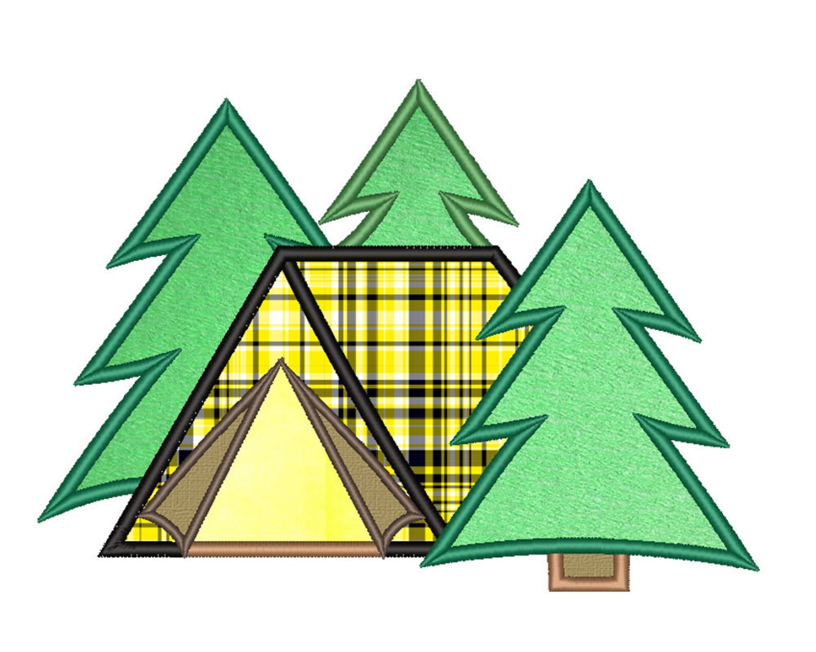 Camping tent in woods applique design machine embroidery  etsy Camping tent in woods applique design machine embroidery  etsy