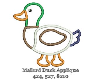 MALLARD DUCK - Applikation Design - Maschinenstickerei - 3 Größen - Digital Download