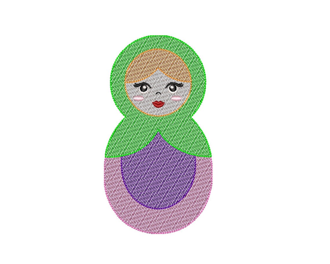 NESTING DOLL Embroidery Design 2 DESIGNS quick Stitch and Etsy