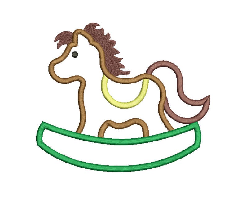 Rocking horse applique design machine embroidery  etsy Rocking horse applique design machine embroidery  etsy