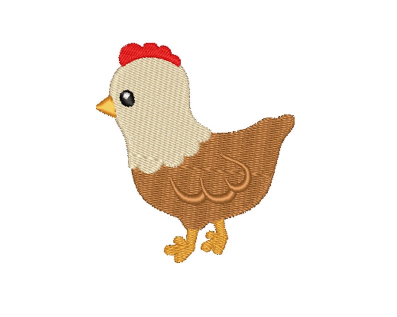 Hen embroidery filled machine embroidery multiple sizes etsy Hen embroidery filled machine embroidery multiple sizes etsy