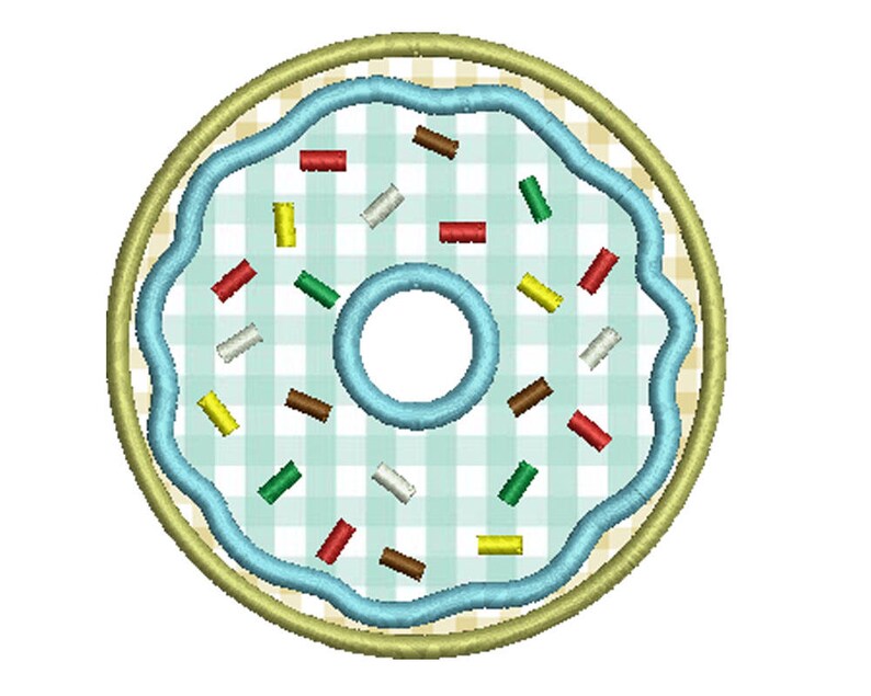 DONUT Applique Design Machine Embroidery Instant Digital Etsy