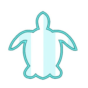 ZEESCHILDPAD silhouet stoffen Design - Machine borduurwerk - meerdere maten - Instant Digitale Download