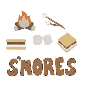 S'MORES EMBROIDERY BUNDLE - Machine Embroidery - Instant Digital Download - Multiple Designs  - Multiple Sizes