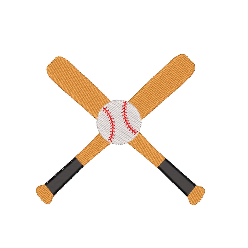 BASEBALL and BATS EMBROIDERY Machine Embroidery Etsy