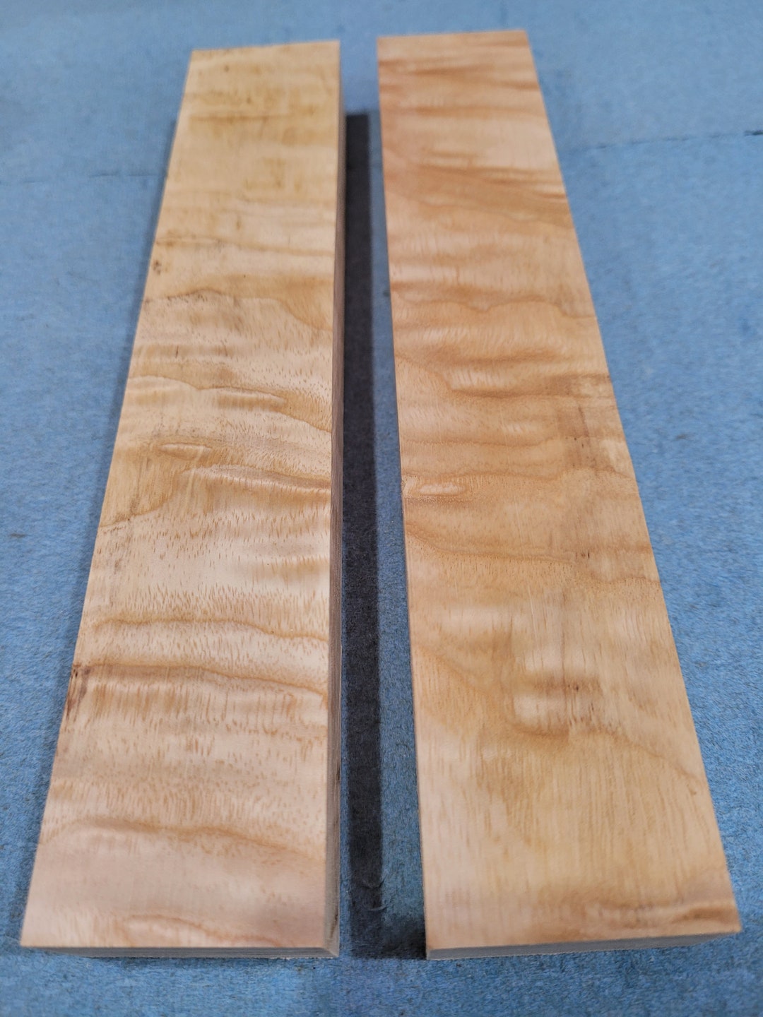 2 Highly Figured Ash Knife Handle Blanks Scales Etsy