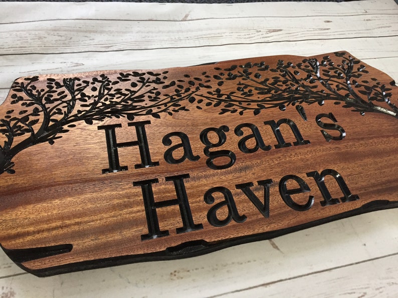 Custom Wood Signs, Outdoor Wooden Sign, Personalized Sign, Carved Wood Signs, Wooden Name Signs, Camping Signs, Treehouse, Benchmark Signs image 1