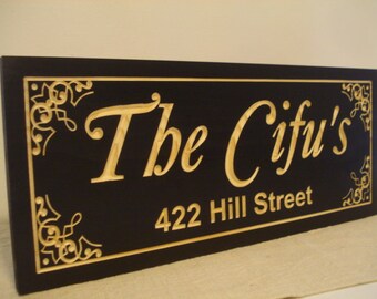Custom Address Plaque, Personalized address Sign, Housewarming, New Home gifts, Wooden carved signs, Welcome Sign, Outdoor Wooden Signs