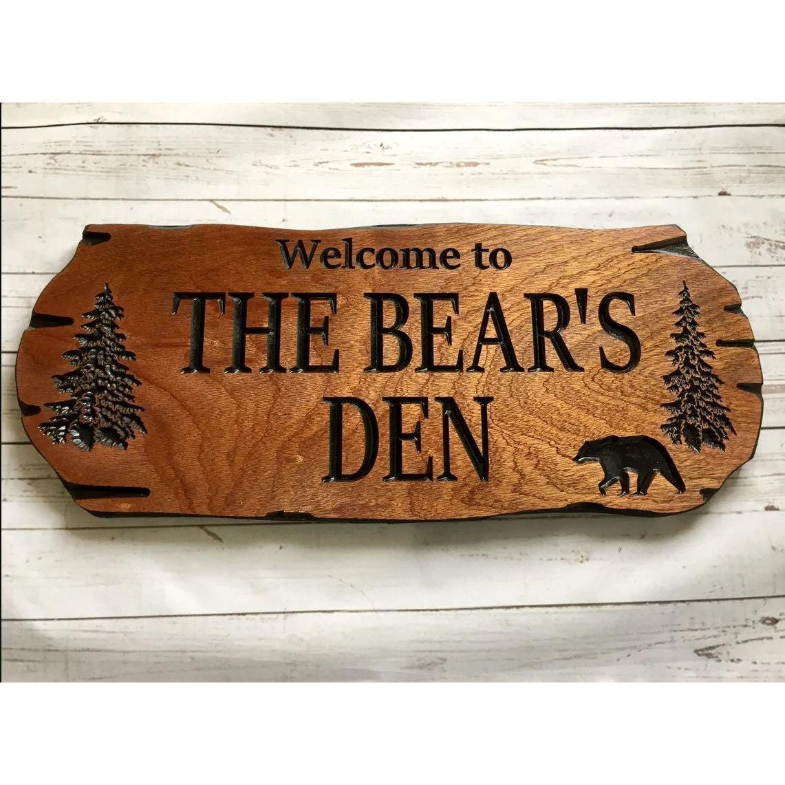 ビンテージ　美品　クマの照明装飾品 WELCOME TO OUR CABINS ビンテージ 美品 クマの照明装飾品 WELCOME TO OUR CABINS