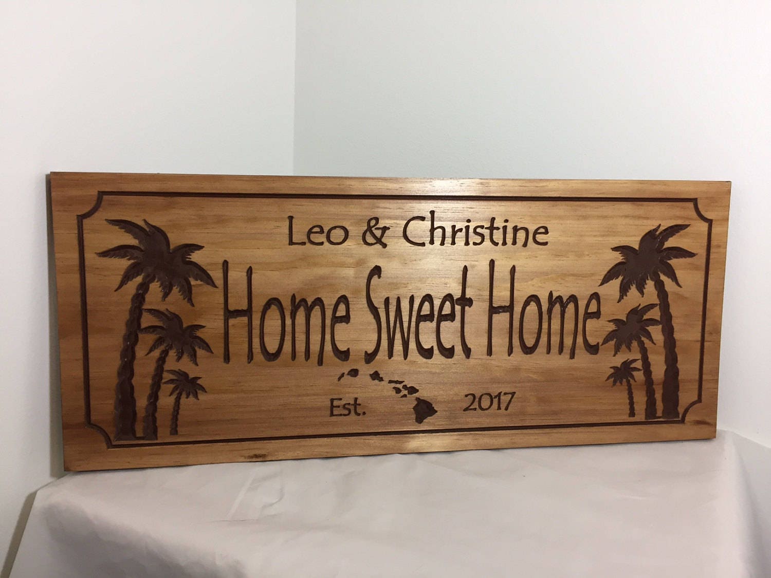 Palm Trees Beach House Signs Home Sweet Home Signs Etsy