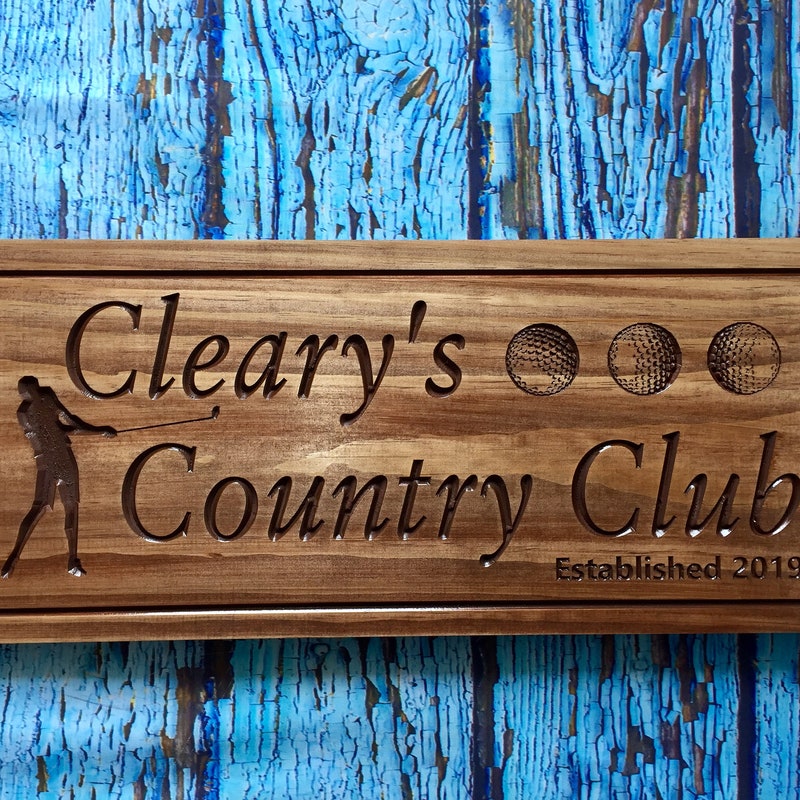 Rustic Golf Signs Golf Course Wooden Sign - Etsy