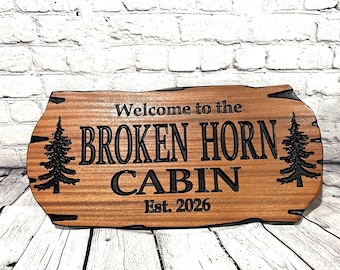 Custom Cabin Sign, Custom Wooden Signs, Personalized Wood Sign, Outdoor Sign, Rustic Decor