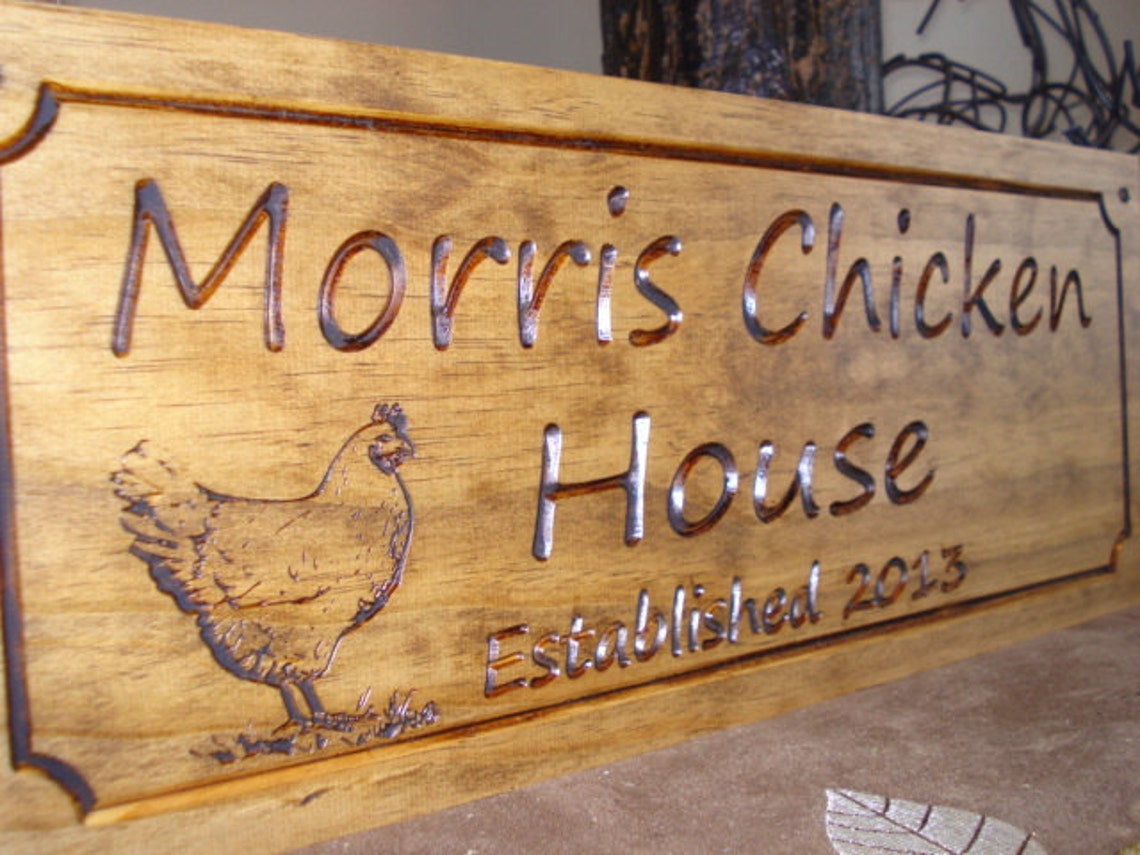 Chicken Coop Sign Custom Wood Sign Farm Signs Personalized Etsy