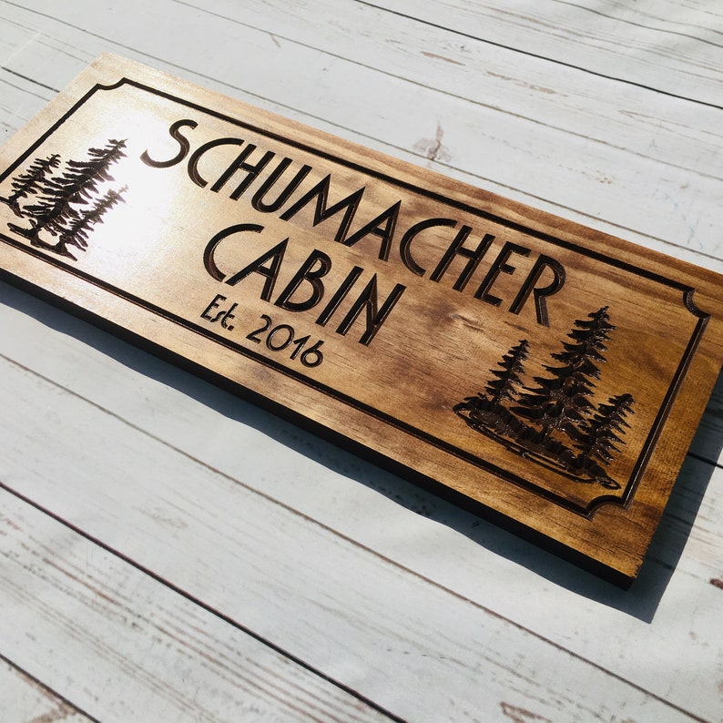 Cabin Signs Personalized Wood Sign Family Cottage Sign - Etsy