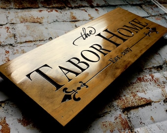 Family Established Sign, Family Established Wood Signs, Custom Wood Sign, Personalized Wooden Sign, Real Estate Closing Gift