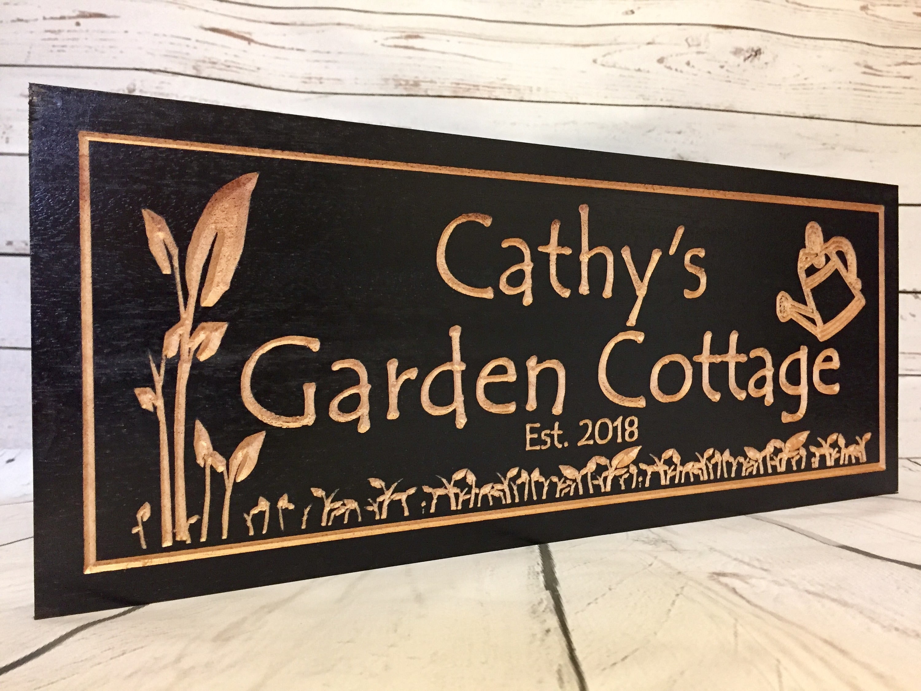 Gardening Gifts, Wooden Carved Sign, Greenhouse Signs, Outdoor Wood S…
