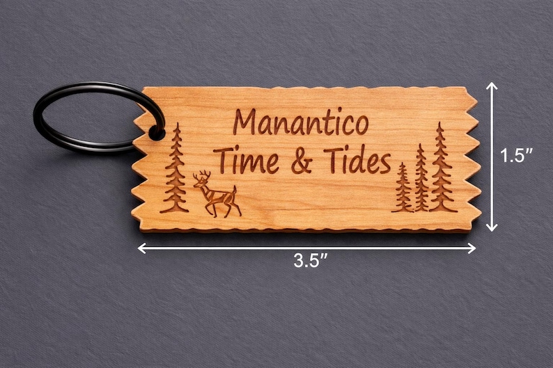 Matching Wooden Keychain Add‑on, Personalized Sign Accessory, Engraved ...