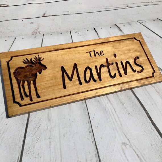Personalized Carved Last Name Plaques Wood Signs Rustic Carved Etsy