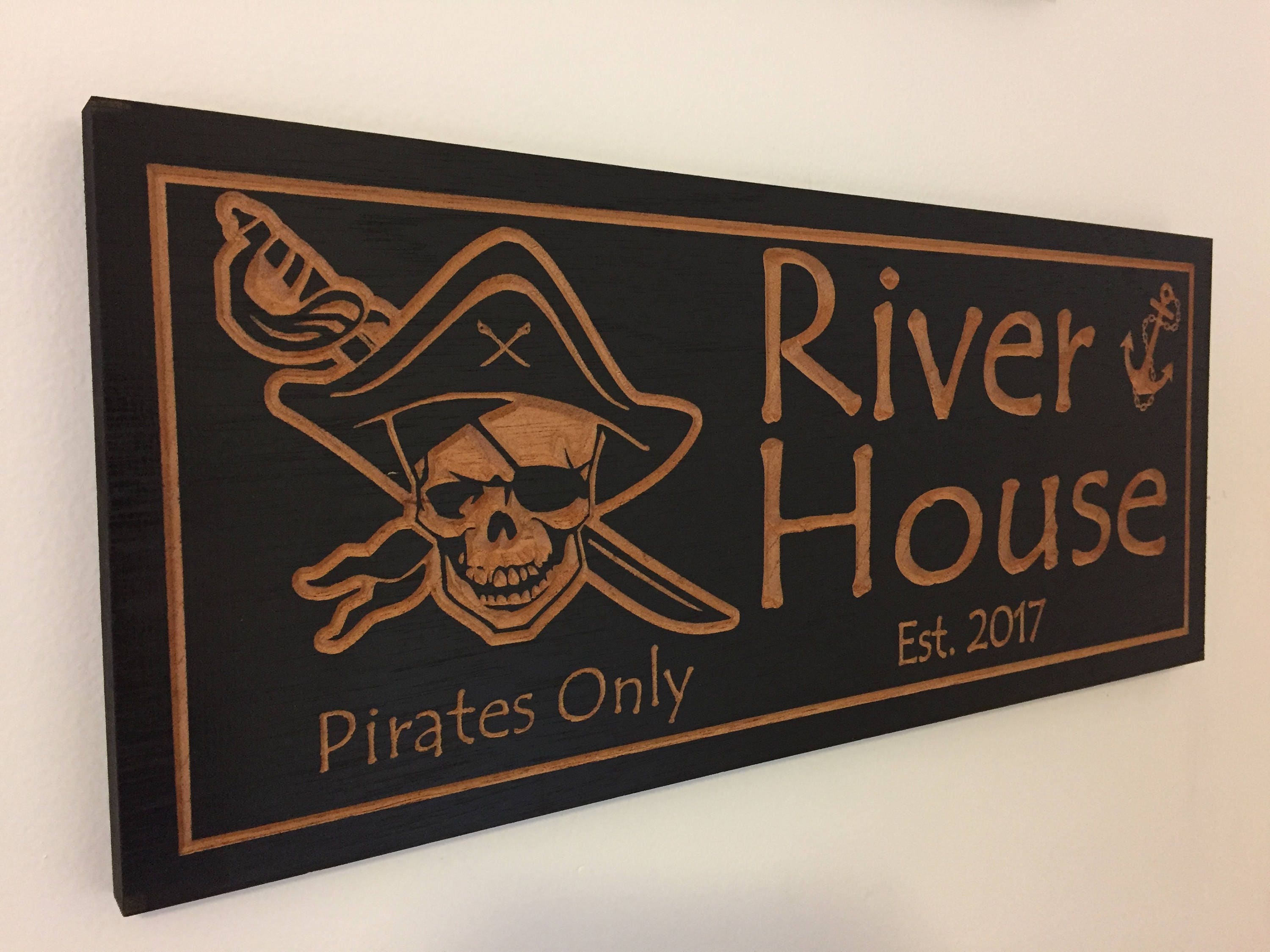 Outdoor Carved Signs Pirates of the Caribbean Skull Outside | Etsy