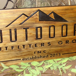 Wooden Carved Business Logo Sign for Branding, Craft Show Display, Personalized Sign for Art Fairs, Custom Gifts for Business Owners