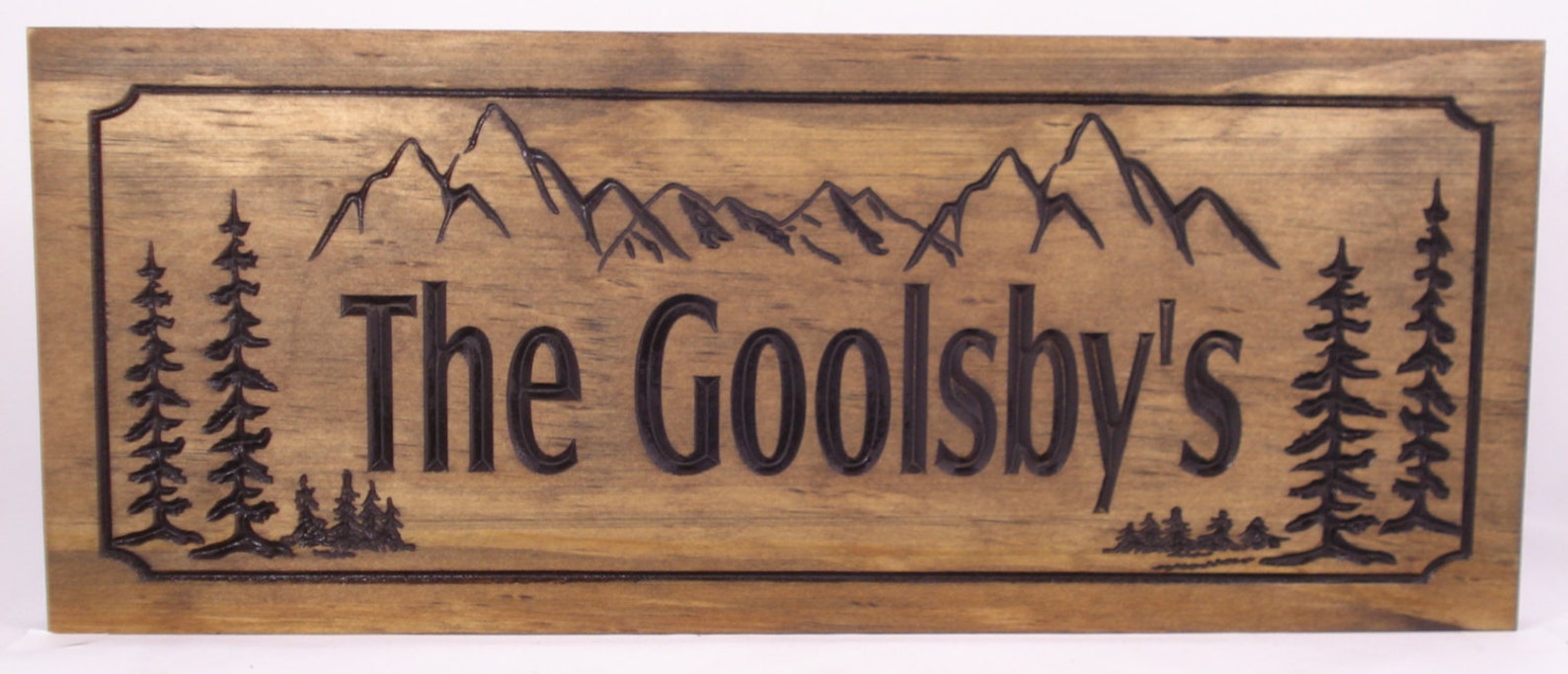 Mountain House Sign Cabin Decor Pine Trees Elevation Signs Etsy