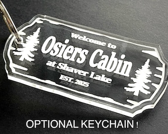Personalized Wood Signs, Custom Cabin Signs, Wooden Sign, Airbnb Hosts Gifts, Keychain